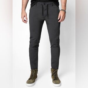 ARI Men's Charcoal Drawstring Joggers with Zip Pockets